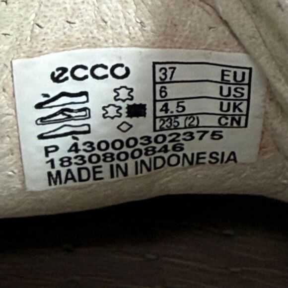 Ecco Women’s Soft 7 tan leather sneaker comfort shoe size 6 - Picture 7 of 8